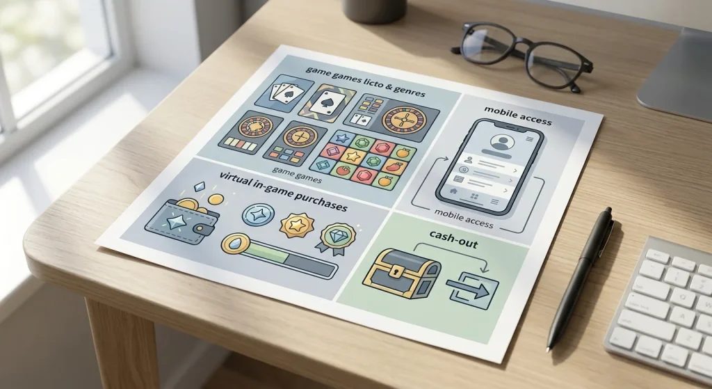 Social casino rules and game screen reading